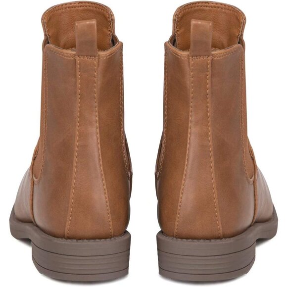 Harvest Land Women's Chelsea Brown Low Heel Comfort Ankle Boots With Side Zippe - Picture 5 of 7